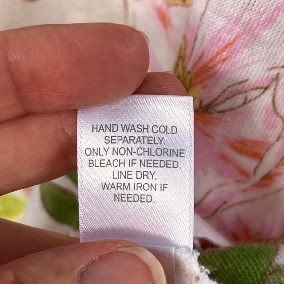 J. Jill Women's 100% Linen Colorful Floral Print Tee Size M - Picture 9 of 9